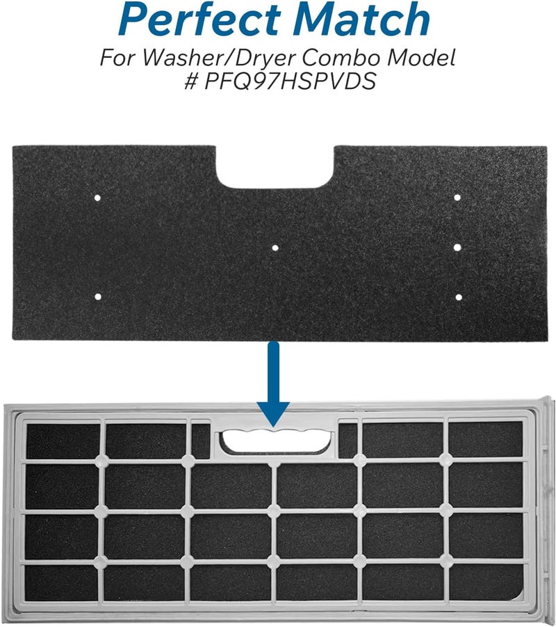 JSAHAH WH01X35719 Lint Filter 4-Pack - for GE Profile Washer Dryer Combo - Hand Washable and Reusable - for Models: PFQ97HSPVDS - Dryer Lint Filter Replacement - All In One Washer Dryer Combo Filter - Image 2